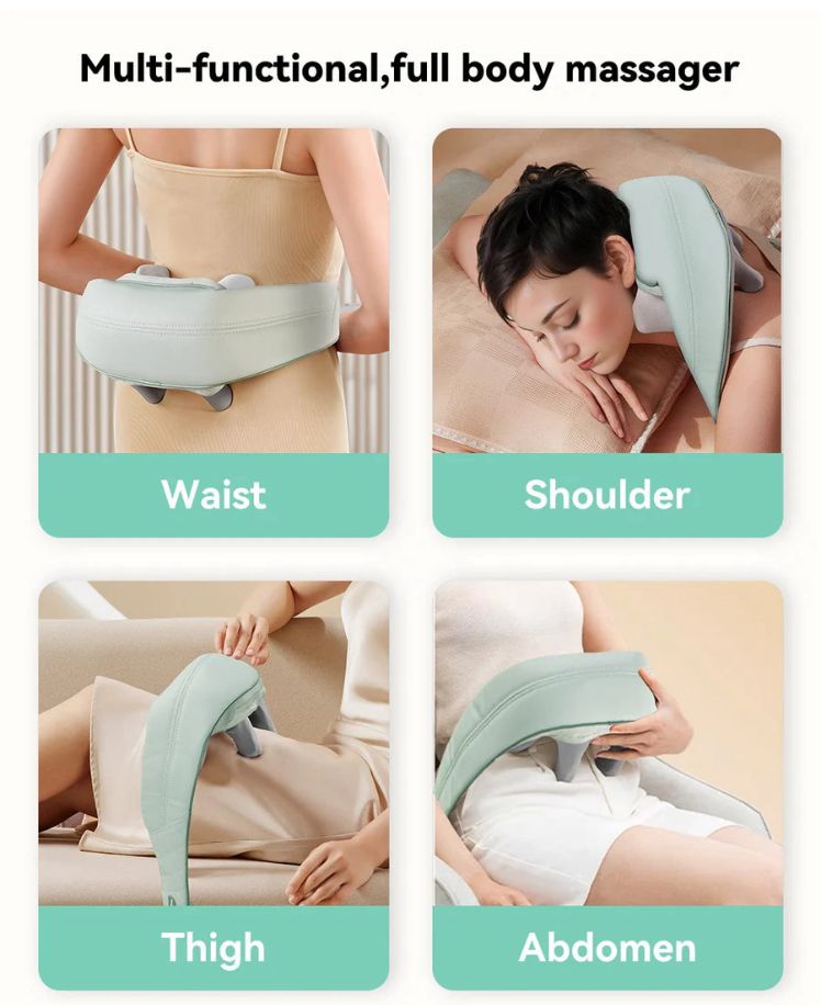 Snailax Cordless Neck Shoulder Massager with Heat & Shiastu Back Massage Pillow with Deep Tissue Kneading