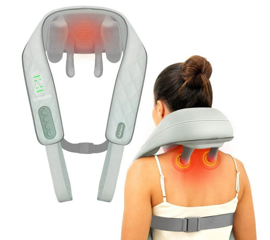 Snailax Cordless Neck Shoulder Massager with Heat & Shiastu Back Massage Pillow with Deep Tissue Kneading